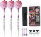 Black Scorpion CUESOUL Pink Ladies 21/23 Grams Steel Tip Darts with 2 Different