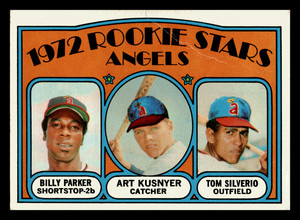 1972 Topps Angels Rookies Parker Kusnyer Silverio RC #213 Low Grade Good
