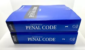 California Penal Code 2025 ed. (California Desktop Codes) Vol I & II Free Shippi - Picture 1 of 4