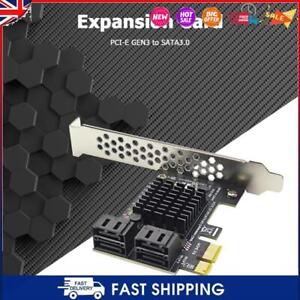 4 Port SATA III PCIe Card 6Gbps SATA 3.0 to PCI Express 1X Adapter with Bracket 