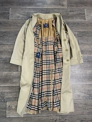 Gabardina Burberry vintage para mujer con forro beige talla 14 Foto 1 de 4