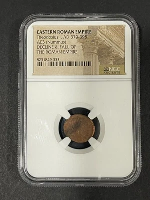 Eastern Roman Empire Theodosius I AD 379-395 AE3 (Nummus) Decline / Fall Roman - Image 1 of 4