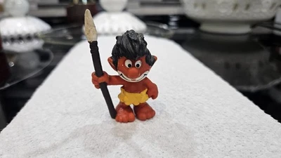 Vintage 1970s Smurfs Jungle Native Wild Smurf Figure, Bully Figurine. - Image 1 of 4