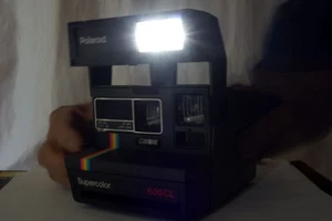 Vintage Polaroid Supercolor 635CL Kamera Rainbow Stripe mit Gurt funktionsfähig - Bild 1 von 14