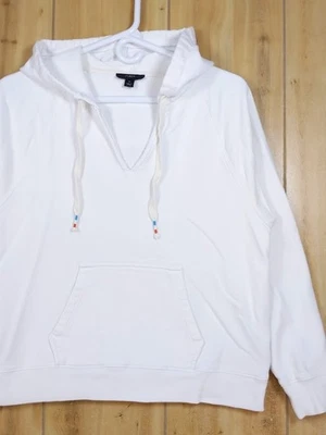 Толстовка с капюшоном J.Crew французская махровая белая женская средний карман стиль AJ640 - Изображение 1 из 4