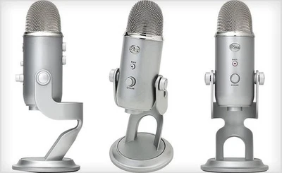 Logitech Blue Yeti USB Multi-Pattern Mic (Silver) with stand - Image 1 of 4
