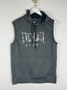 Everlast Sport Sleeveless Pullover Hoodie Medium Men M Gray Logo Front Pocket - Picture 1 of 3