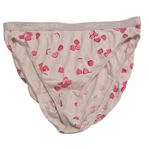 Y2K Victoria’s Secret vintage cotton high Leg brief panties XL 2002 Valentine - Picture 1 of 5