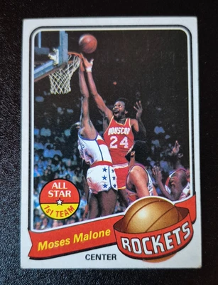 1979-80 79 Topps Basketball Moses Malone #100 Houston Rockets EX HOF - Image 1 of 3