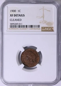 1900 Indian Head Cent Penny NGC “XF” CLEANED - Picture 1 of 4