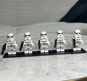 Lego 5x Stormtrooper Imperiale Personalizzato Stampato Minifigure Lotto Star Wars Trooper - Foto 1 di 4