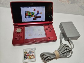 Nintendo 3DS Super Mario 3D Land Edition Original Red Console + CHARGER + SMASH