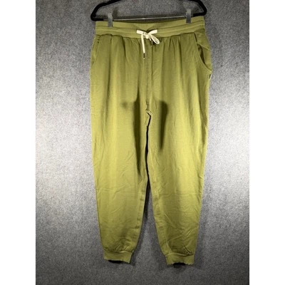 Feat Clothing Women XL Olive Green Cotton Stretch Jogger Sweatpants Lounge - Image 1 of 4