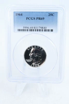 1964-P PCGS PR69 Washington Quarter Proof 25C - Image 1 of 2