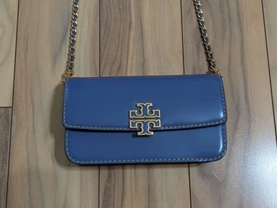EUC! Tory Burch Britten Smooth Leather Chain Crossbody Bag In Dark Lotus - Image 1 of 4