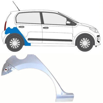 Si adatta: Volkswagen Up! 2011- 4 Porta Passaruota Posteriore / Diritto - Immagine 1 di 2