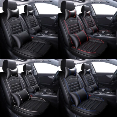 Juego completo de fundas de asiento de auto de cuero PU de 2/5 asientos para Subaru Forester Legacy Outback Foto 1 de 4