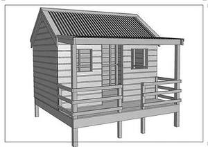 CUBBY HOUSE - PLAY HOUSE - "Great Aussie Outback Style" - Building Plans V4 - Bild 1 von 12