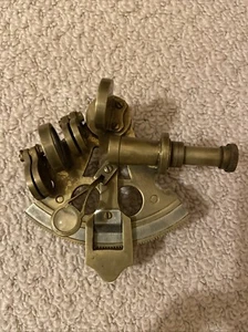 Brass Pocket Sextant Vintage - Nautical Marine Navigation - Picture 1 of 9