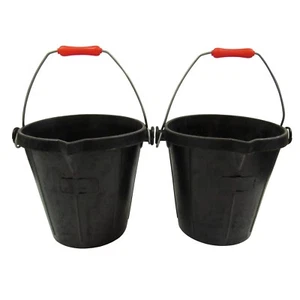 Cubo de goma grande de alta resistencia 14 L (juego de 1 o 2 alimentación flexible para bañera de vertido) - Imagen 1 de 15