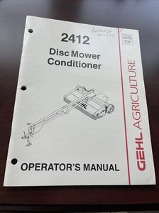 Gehl 2412 Disc Mower Conditioner Operator’s Manual - Picture 1 of 3