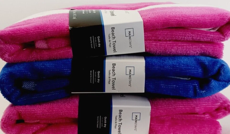 Mainstays Beach Towel Soft /Absorbent 28in x 58in Striped