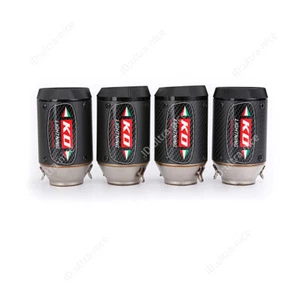 Universal 38-51mm Exhaust Tail Pipe Motorcycle Muffler Silencers Carbon Fiber - Picture 1 of 6