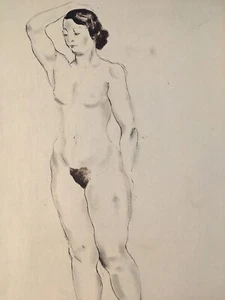Très Beau Dessin Encre ancien femme art Début XXe Dlg André Derain A Identifier - Imagen 1 de 7