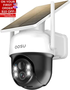 Solar Camera Security Outdoor - 100% Wire-Free Security Cameras Wireless Outdoor - Picture 1 of 12