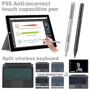Touchpad Keyboard With Stylus Pen For Microsoft Surface Pro 9/X/8/7/6/5/4/3 US - Picture 1 of 25