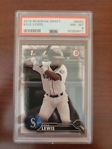 2016 Bowman Draft BD60 Kyle Lewis PSA 8 1st Bowman Mariners / D-Backs