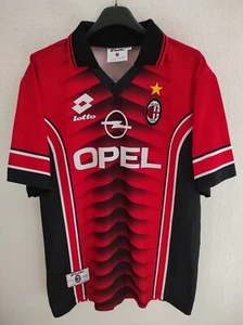 AC MILAN 1997-1998 Opel Training shirt camiseta maillot trikot maglia lotto XL - Picture 1 of 7