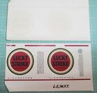 2 NOS vintage Lucky Strikes unfolded cigarette pack wrapper Label