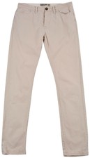 Superdry Men's Jeans Denim Chino Casual Beige Cotton Pocket Button Zip Size S
