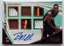 2017-18 Absolute Basketball Bam Adebayo Rookie 6 Patch Auto /10 Miami Heat 