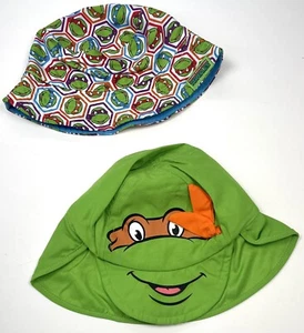 Lot 2 Infant Nickelodeon Teenage Mutant Ninja Turtles SUN HATS Bioworld NWT NEW - Picture 1 of 4