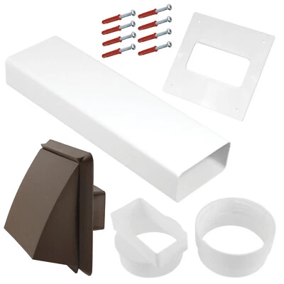 WHITE KNIGHT Wall Vent Kit Vented Tumble Dryer Hose Outlet Pipe External Cowl 4" - Image 1 of 4