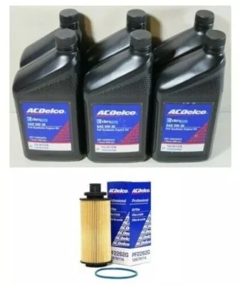Kit de cambio de aceite ACDelco para Chevy Colorado GMC Caynon 2016-20 2,8 L diésel 5w30 x6 Foto 1 de 3