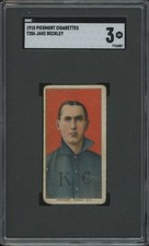 1909 T206 JAKE BECKLEY NNO VG HOF PIEDMONT 350 SGC 3 BASEBALL KANSAS CITY BLUES