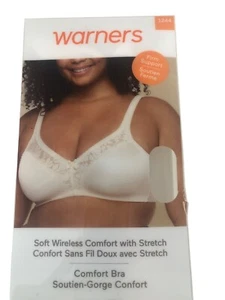Warner's CA01244 Classic Firm Support Comfort Bra WHITE-38C NWOT - Picture 1 of 4
