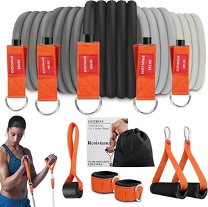 Resistance Bands,Heavy Exercise Bands with Handles, Door Anchor, Legs 300LBS - Picture 1 of 6