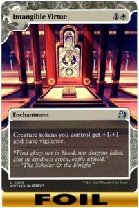 1x - Intangible Virtue - FOIL SHOWCASE - Wilds of Eldraine: Enchanting Tales MTG - Picture 1 of 1