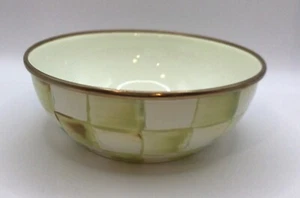 MACKENZIE CHILDS Parchment Check Enamel Everyday Bowl - Picture 1 of 3