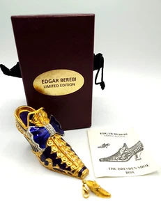 Caja de zapatos Edgar Berebi azul dorado Dresden edición limitada caja de baratijas más caja - Imagen 1 de 19