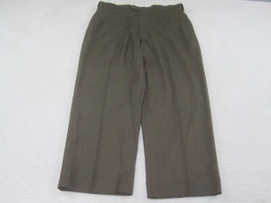 Roundtree Yorke Pants Mens 36 Brown Dress Casual Straight Leg Travel Smart 36x29 - Picture 1 of 9