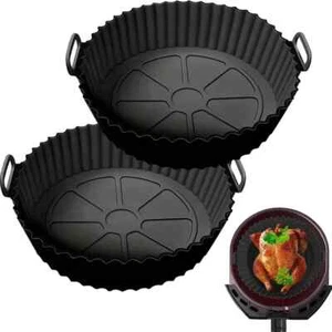 Air Fryer Silicone Pot Reusable Air Fryer Silicone Insert Fit 6-8 QT Air Fryer - Picture 1 of 6