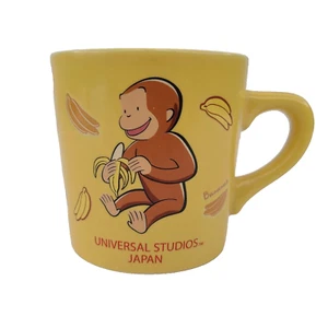 Vintage Universal Studios Japan Curious George Yellow Mug Bananas TM & HMCo. - Picture 1 of 21