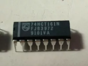 Philips IC -74HCT161N, Synchronous 4−Bit Binary Counters, DIP-16. - Picture 1 of 3
