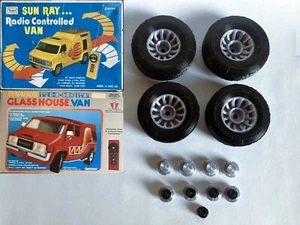 Sears Sun Ray and Dynatron Glass House vintage RC vans new wheel & tire set - Picture 1 of 6