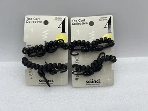Scunci Curl Collective 2-pack Adjustable 2 pcs Black Hair Coil Spirals Ties - Picture 1 of 2